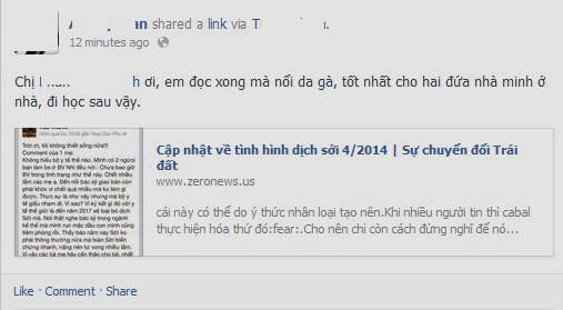 Một bà mẹ vì dịch bệnh sởi hoành hành mà “nổi cả da gà” và tính cho hai đứa con ở nhà không đi học.