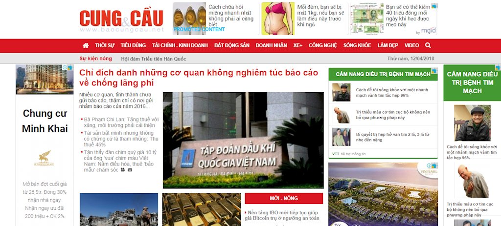 Trang tin baocungcau.net bị xử phạt vì sản xuất tin, bài như báo điện tử - ảnh 1
