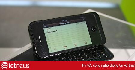 Thiết bị thêm bàn phím Qwerty trượt cho iPhone 4