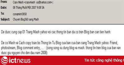 Nhiều blogger bị tống tiền vì muốn chuyển 360 sang Mash