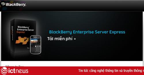 Trang web BlackBerry có tiếng Việt