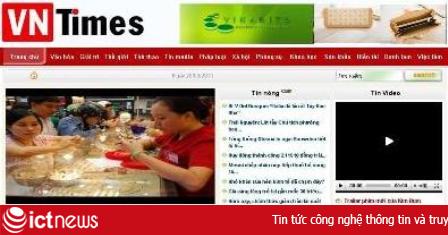 Trang tin điện tử vntimes.com.vn bị 