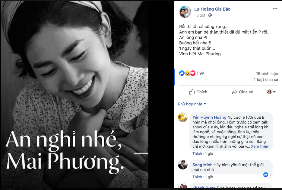 'Xin đừng chia sẻ hình ảnh, clip lúc cuối đời để Mai Phương yên nghỉ'