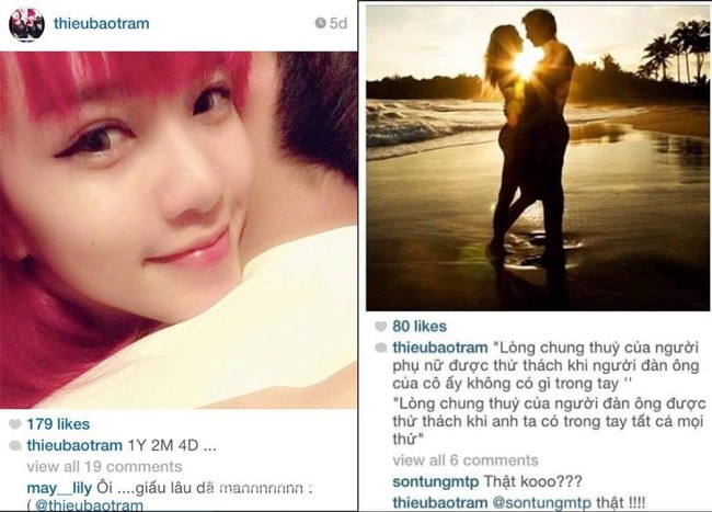 Sơn Tùng và Thiều Bảo Trâm