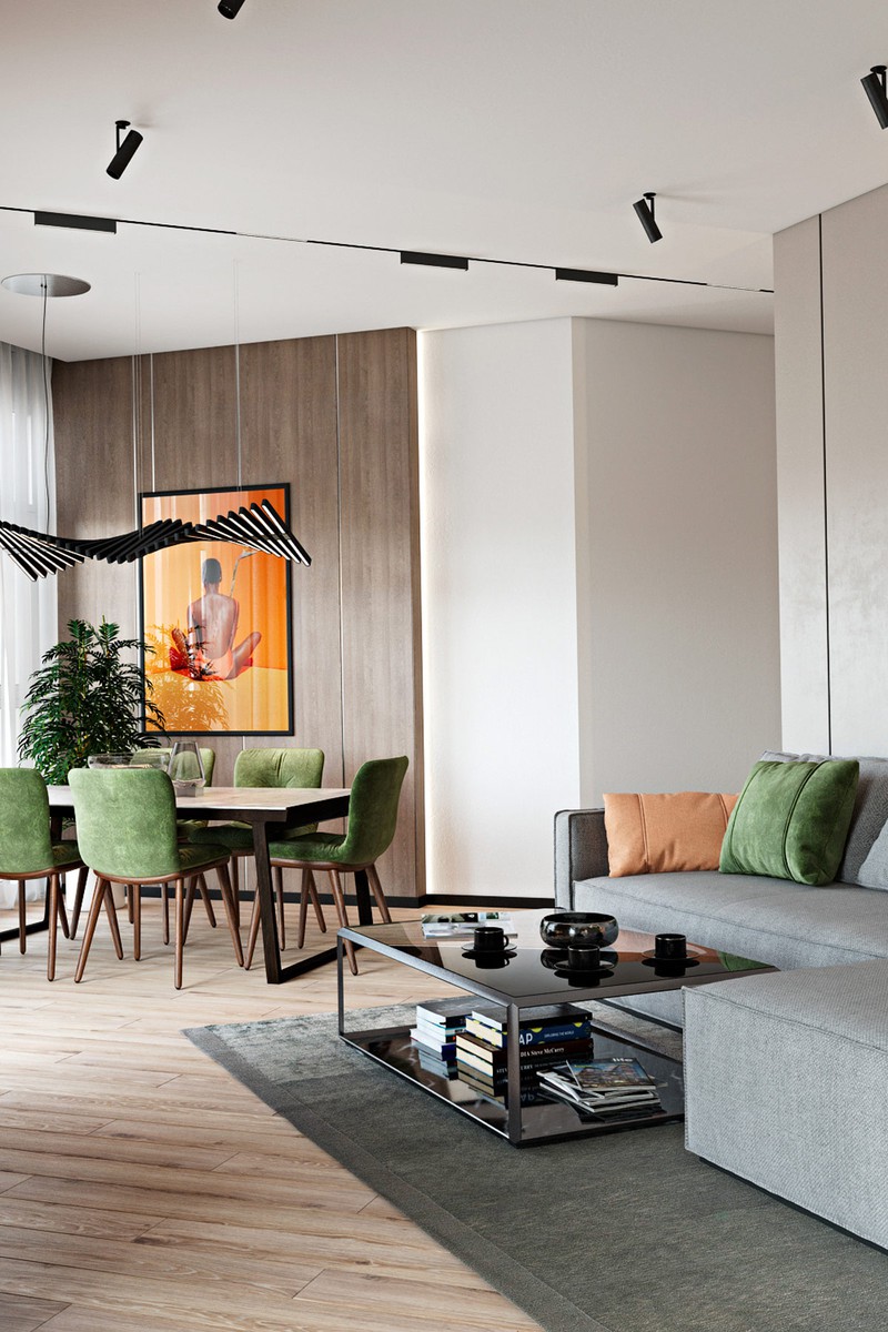 can ho 2 phong ngu duoc thiet ke dep mat hinh 3