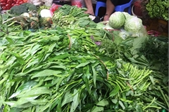 Trời mưa giá rau ở Hà Nội 'tăng phi mã', rau muống 24 nghìn/mớ