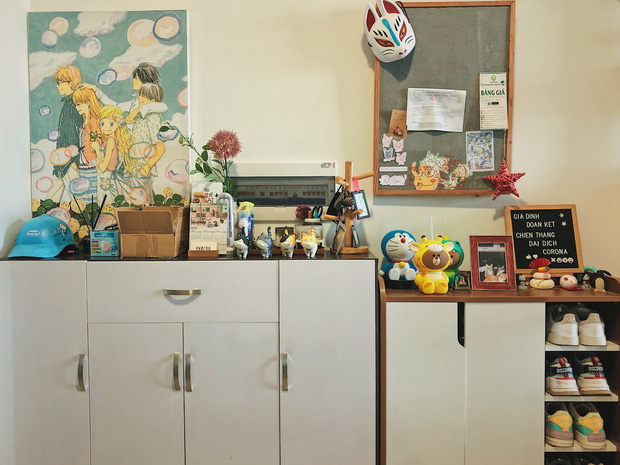 Chàng trai đầu tư 300 triệu decor nhà đi thuê, sở hữu 3000 cuốn sách truyện và vô số đồ đạc nhưng vẫn gọn gàng hết nấc - 18