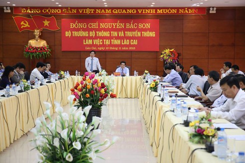 Bộ trưởng Nguyễn Bắc Son làm việc với UBND tỉnh Lào Cai - ảnh 1
