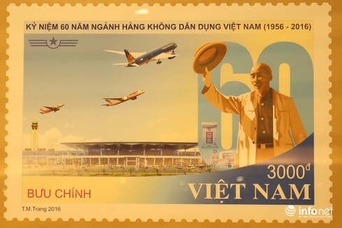 Phát hành Bộ tem “ Kỷ niệm 60 năm ngành Hàng không Dân dụng Việt Nam” - ảnh 2