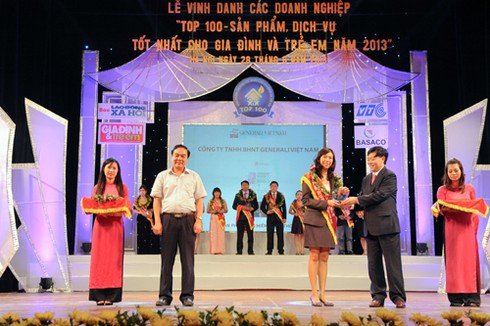 Generali VN lọt Top 100 sản phẩm dịch vụ tốt nhất cho gia đình và trẻ em - ảnh 1