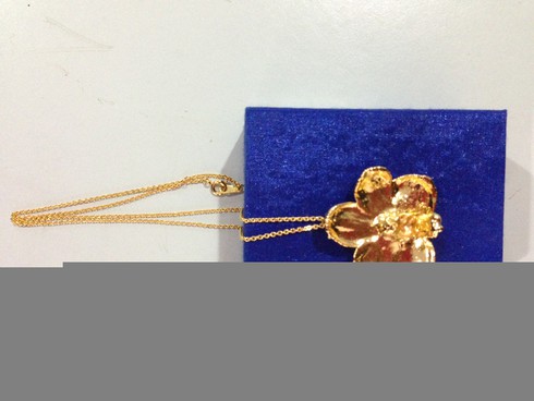 Tiền triệu mỗi chiếc dây chuyền hoa lan thật mạ vàng - ảnh 3