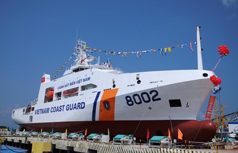 Hạ thủy tàu cảnh sát biển VN có sân bay trực thăng 14 tấn - ảnh 2