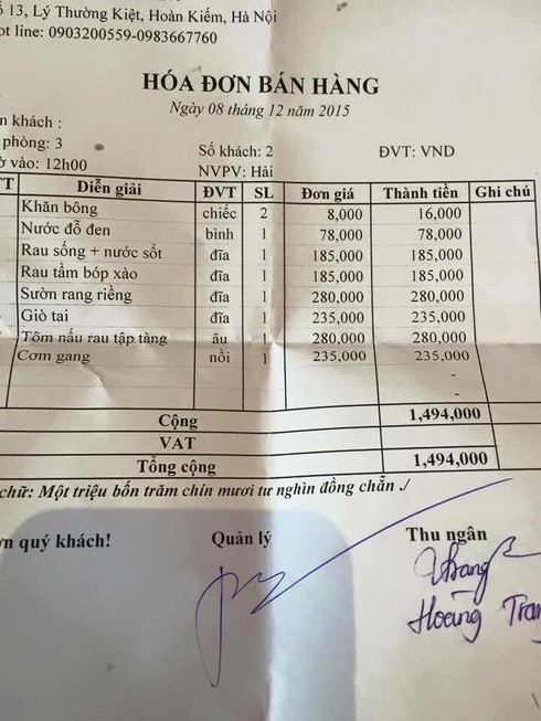 Hà Nội: Chủ quán