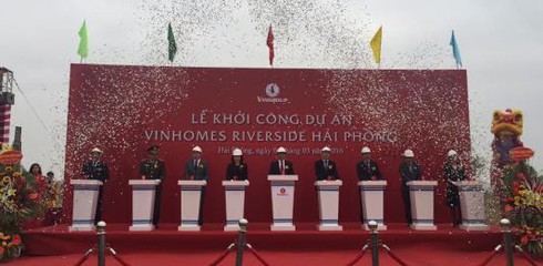 Vingroups khởi công khu đô thị phức hợp Vinhomes Riverside Hải Phòng - ảnh 1