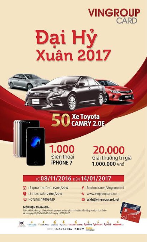 “Đại hỷ Xuân 2017” - chương trình siêu khuyến mãi của Vingroup card - ảnh 1