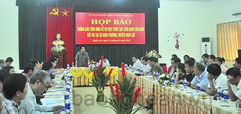 Nghệ An: Họp báo về vụ việc tại Giáo họ Trại Gáo - ảnh 1