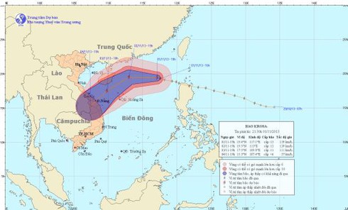 Tin mới nhất về cơn bão số 12: Đang hướng vào Nam Trung Bộ - ảnh 1