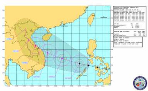 Tin, ảnh mới nhất về hướng đi, sức mạnh cơn bão số 14 - Haiyan chiều tối 9/11 - ảnh 2