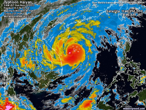 Diễn biến bão số 14 sáng 10-11: Sơ đồ di chuyển, hướng đi, sức mạnh, sự tàn phá - ảnh 1