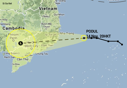 Tin bão số 15: Sơ đồ di chuyển, hướng đi, sức mạnh - ảnh 1