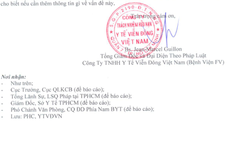 Vụ thai nhi chết: Đại diện Bệnh viện FV nói về