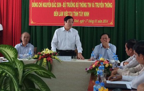 Bộ trưởng Nguyễn Bắc Son làm việc tại Tây Ninh - ảnh 2