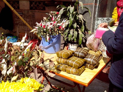 Cúng ông Công, ông Táo với bánh chưng