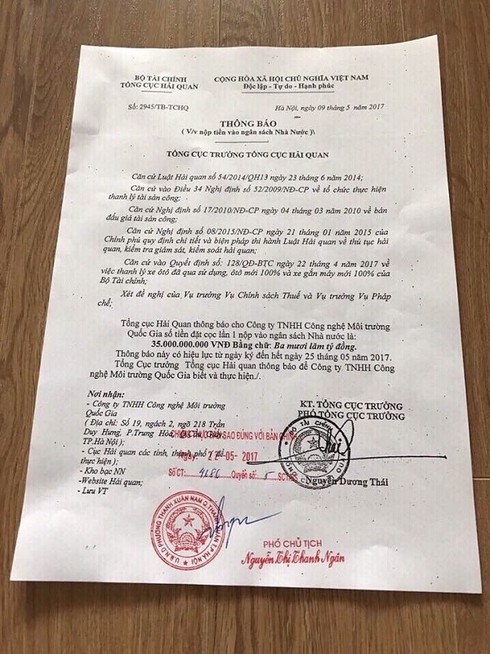 Giả mạo công văn của Tổng cục Hải quan để lừa đảo góp vốn - ảnh 1