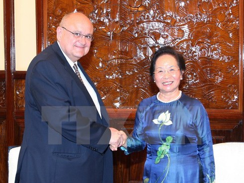 Phó Chủ tịch nước Nguyễn Thị Doan tiếp đại sứ Brazil Marco Antonio - ảnh 1