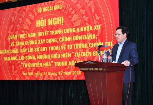 Bộ Ngoại giao quán triệt Nghị quyết Trung ương 4 khóa XII - ảnh 1