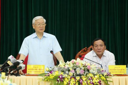 Tổng Bí thư làm việc với lãnh đạo chủ chốt tỉnh Quảng Trị - ảnh 1
