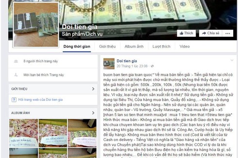 Nghi can rao bán tiền giả trên Facebook bị công an bắt khẩn cấp - ảnh 1