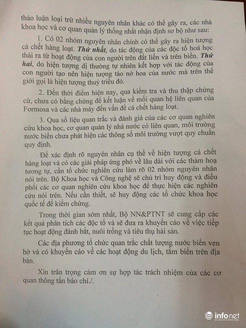 Họp báo: Chưa có mối liên quan giữa Formosa với cá chết hàng loạt - ảnh 4