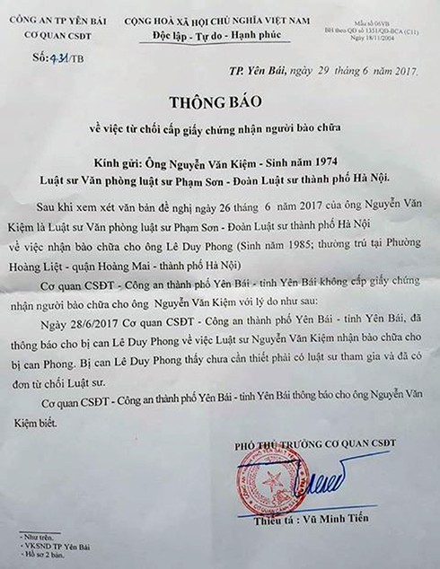 Lý do nhà báo Duy Phong từ chối luật sư? - ảnh 1