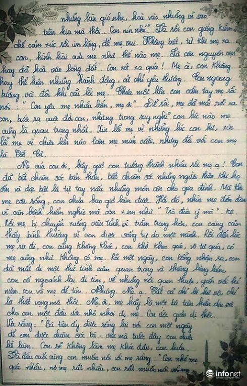 Bức thư gửi mẹ đã khuất của nữ sinh lớp 9 khiến nhiều người rơi nước mắt - ảnh 6