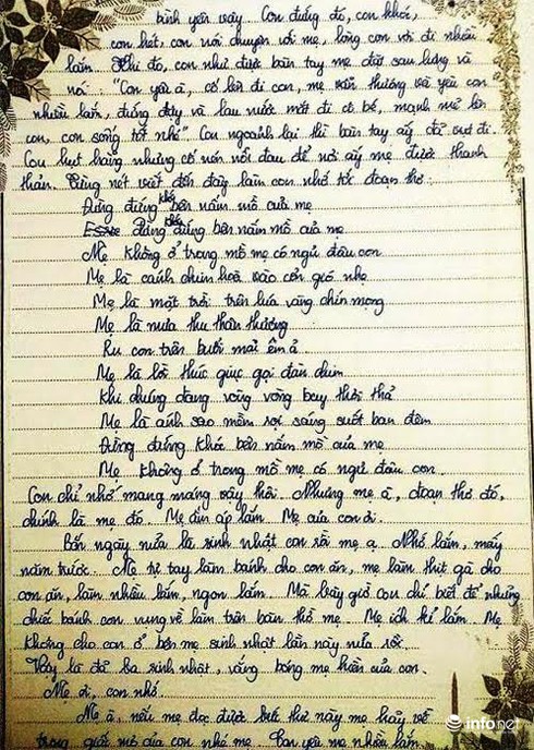 Bức thư gửi mẹ đã khuất của nữ sinh lớp 9 khiến nhiều người rơi nước mắt - ảnh 8