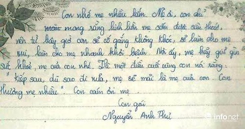 Bức thư gửi mẹ đã khuất của nữ sinh lớp 9 khiến nhiều người rơi nước mắt - ảnh 9