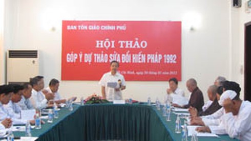 TPHCM: Lấy ý kiến chức sắc tôn giáo về Dự thảo sửa đổi Hiến pháp - ảnh 1