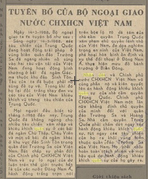 Phản ứng của Việt Nam trước việc TQ gây ra sự kiện Gạc Ma 1988 - ảnh 3