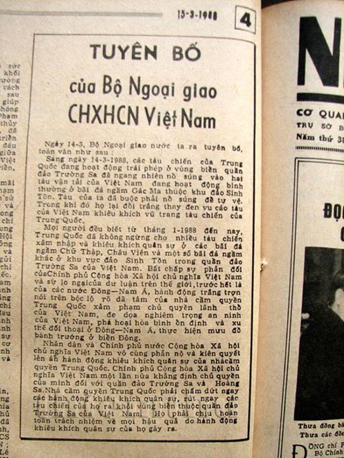 Phản ứng của Việt Nam trước việc TQ gây ra sự kiện Gạc Ma 1988 - ảnh 2