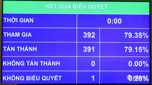 Chỉ có 1 đại biểu không biểu quyết thông qua Luật kế toán (sửa đổi) - ảnh 1