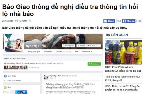 Báo Giao thông đề nghị Bộ Công an điều tra thông tin