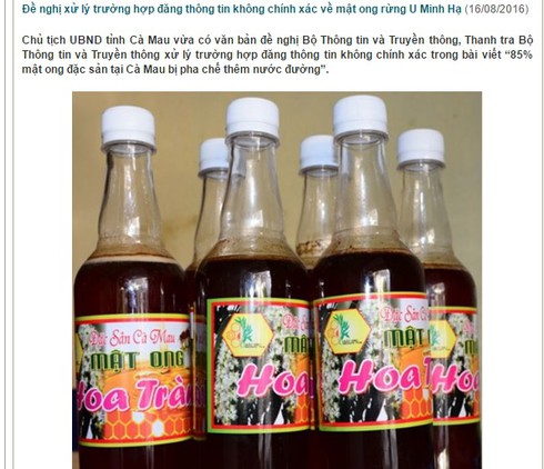 Cà Mau đề nghị xử lý thông tin không chính xác về