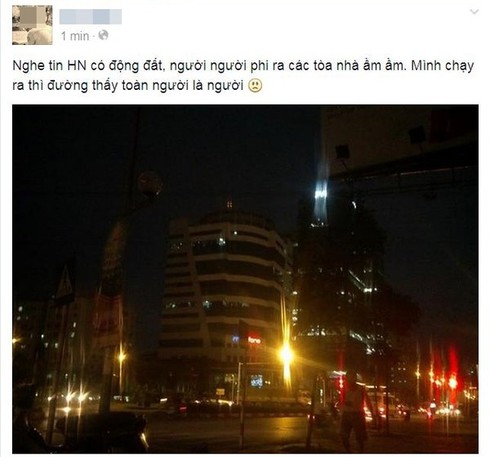 Động đất ở Hà Nội, nhiều tòa nhà cao tầng rung lắc - ảnh 1