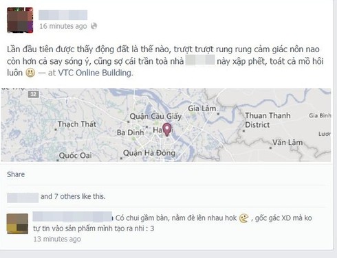 Động đất ở Hà Nội, nhiều tòa nhà cao tầng rung lắc - ảnh 2
