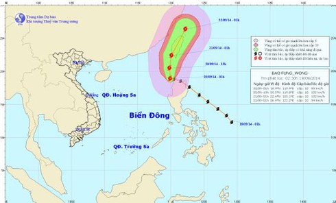 Dự báo thời tiết 20/9: Bão Fung-Wong ảnh hưởng tới Biển Đông - ảnh 1
