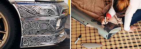 Ngỡ ngàng vẻ đẹp độc đáo từ những vết trầy xước của chiếc xe Nissan - ảnh 2