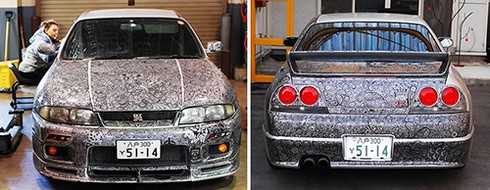 Ngỡ ngàng vẻ đẹp độc đáo từ những vết trầy xước của chiếc xe Nissan - ảnh 6