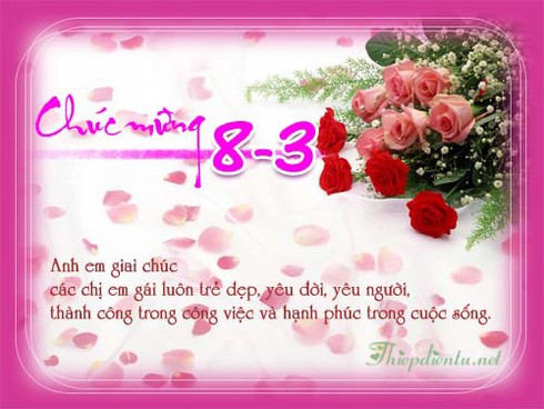 Thiệp mừng 8/3 kèm lời chúc đẹp, hay, ý nghĩa - ảnh 7