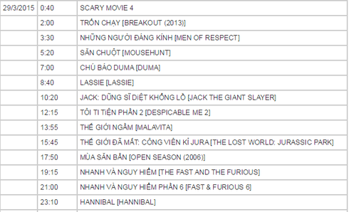 Lịch phát sóng VTV1, VTV3, HBO, Star Movie ngày 29/3 - ảnh 2
